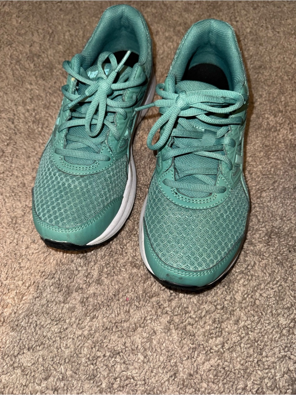 Asics Green Mesh Athletic Sneakers
